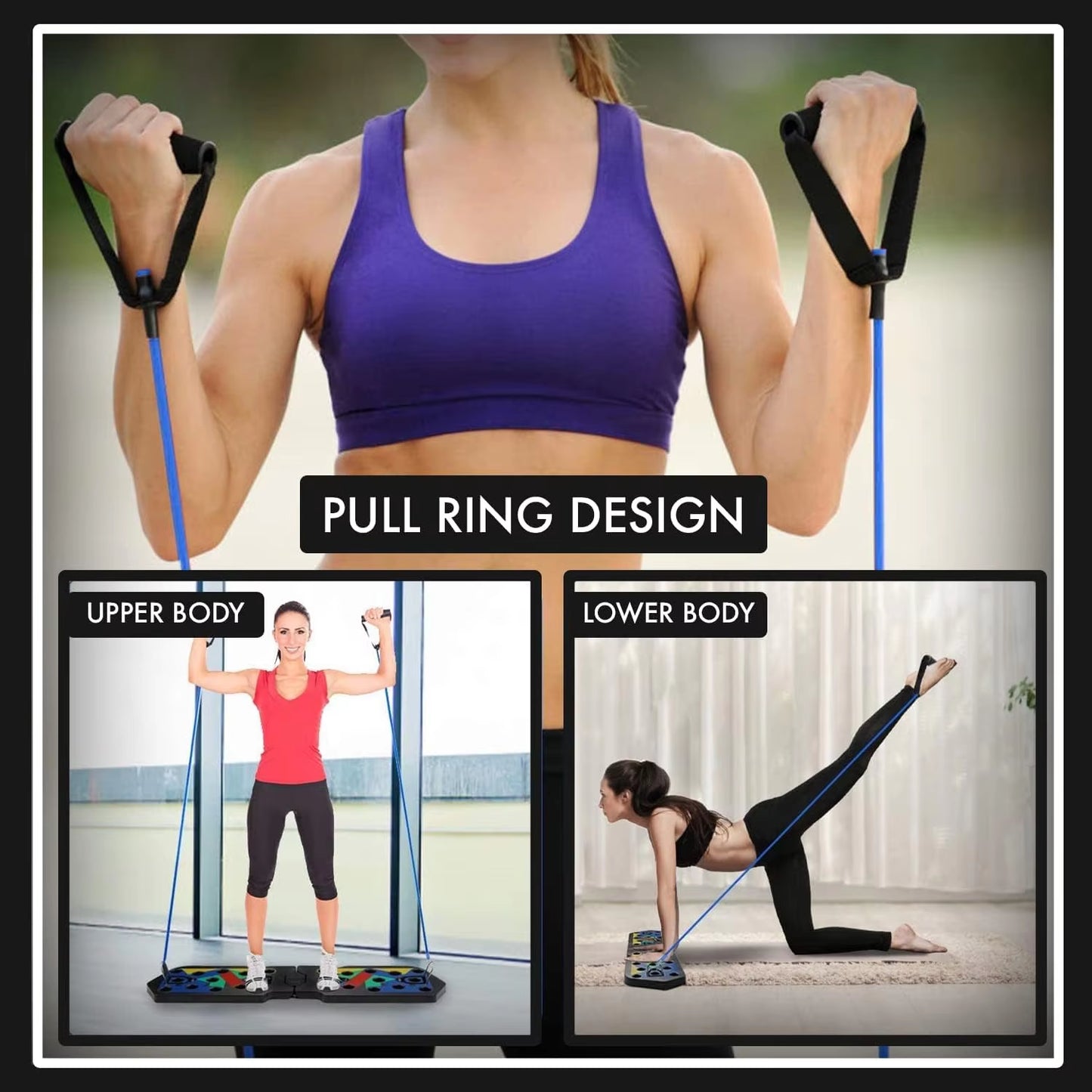 Elevate Your Workout with the Portable Multifunctional Push-Up Board Set - Perfect for Chest, Abdomen, Arms, and Back Training!