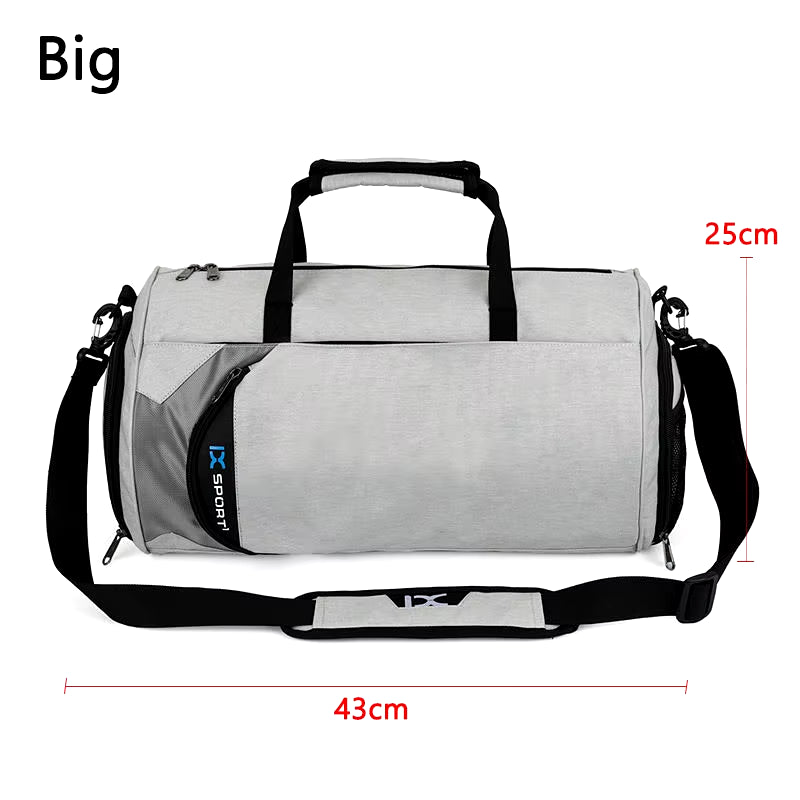 Versatile Large Gym Bag for Fitness and Travel - Waterproof Nylon Shoulder Bag for Shoes, Yoga, and Sports