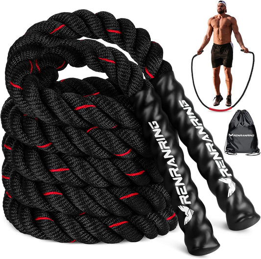 Elevate Your Fitness Game with Our Premium Weighted Jump Rope - Perfect for Men and Women, Available in 3lb, 4lb, and 5lb Options for Effective Home Workouts and Muscle Building