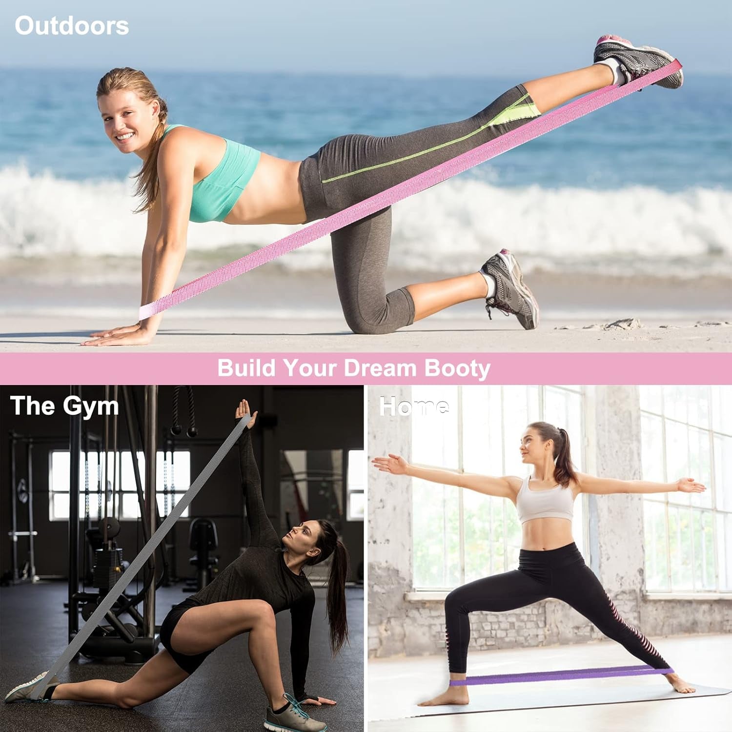 Elevate Your Workout with Our Versatile Resistance Bands Set - 10 Durable Fabric Bands with Handles and Door Anchor for Ultimate Strength Training