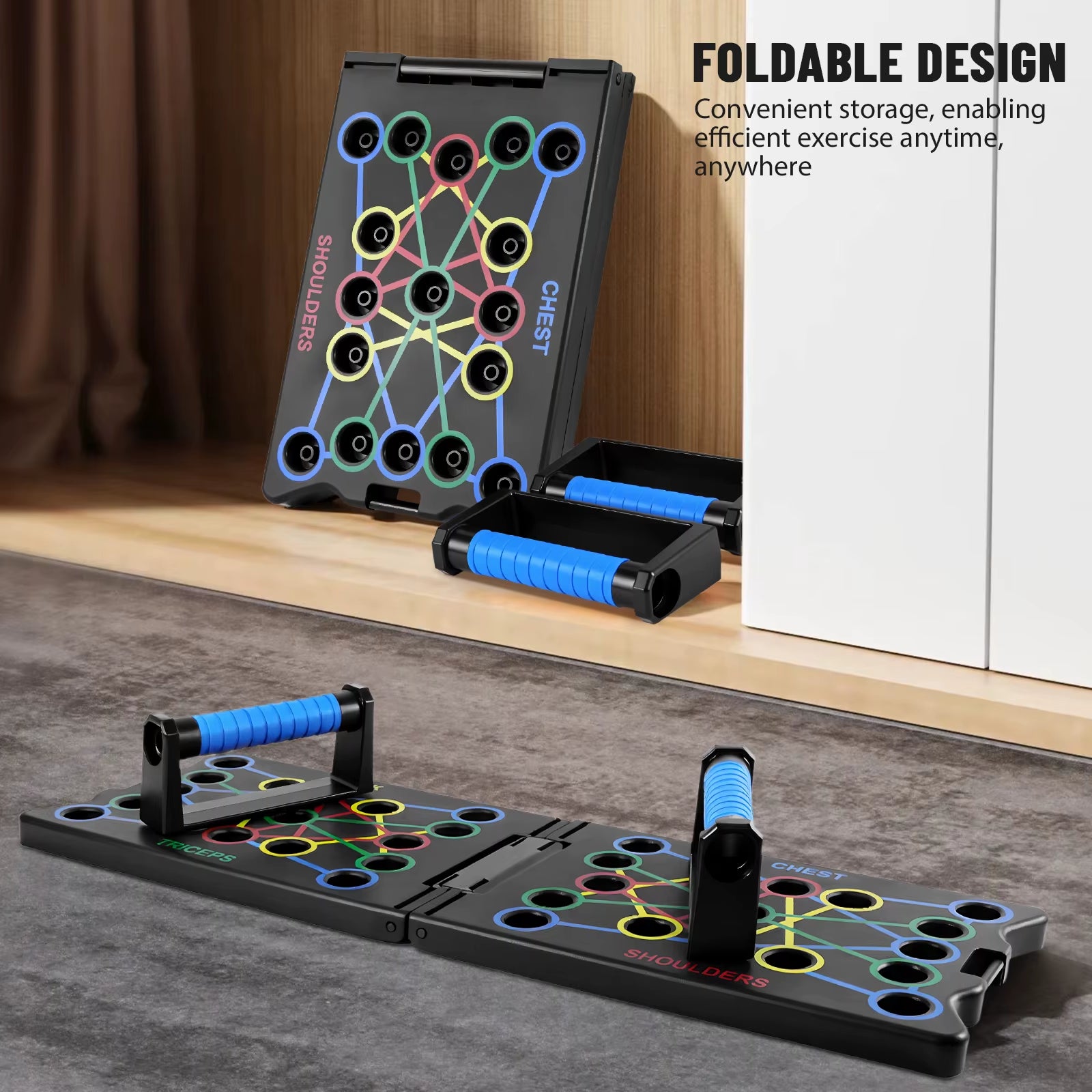 Transform Your Workout with the Foldable 24-in-1 Push-Up Board - The Ultimate Multi-Function Strength Training Equipment for Home Fitness