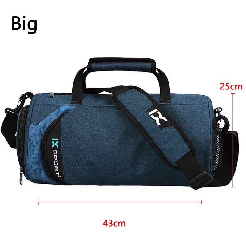 Versatile Large Gym Bag for Fitness and Travel - Waterproof Nylon Shoulder Bag for Shoes, Yoga, and Sports
