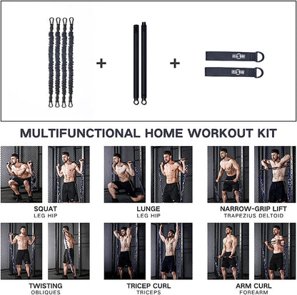 Transform Your Home Workouts with the INNSTAR Portable Gym Set - Complete Full Body Training Solution with Resistance Bands, Workout Bar, and More!