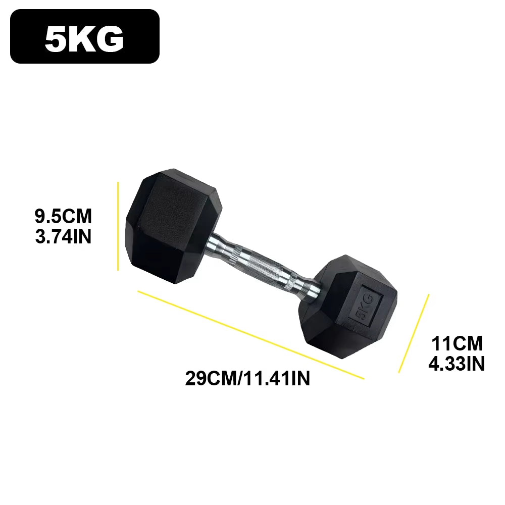 Versatile 2Pc Hexagonal Dumbbell Set for Men - Choose from 2.5Kg, 5Kg, or 7.5Kg for Comprehensive Home Fitness!