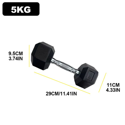 Versatile 2Pc Hexagonal Dumbbell Set for Men - Choose from 2.5Kg, 5Kg, or 7.5Kg for Comprehensive Home Fitness!