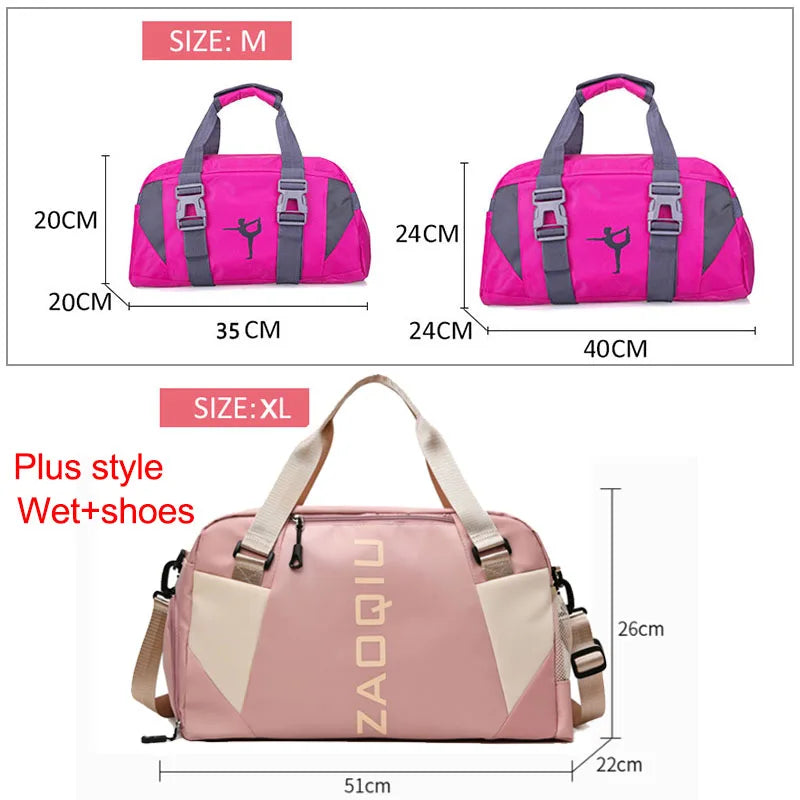 Versatile Waterproof Nylon Yoga and Gym Bag - Perfect for Fitness, Travel, and Outdoor Adventures!