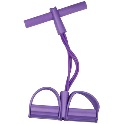 Elevate Your Workout with the Multifunctional 4-Tube Elastic Yoga Pedal Puller Resistance Band for Total Body Toning and Flexibility
