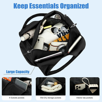 Versatile Gym Bag for Men and Women with Shoe Compartment & Wet Pocket - Perfect for Travel, Fitness, Swimming, and Yoga