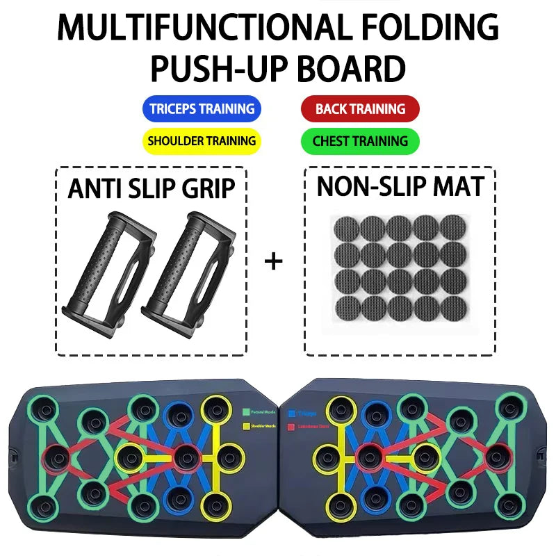 Elevate Your Workout with the Portable Multifunctional Push-Up Board Set - Perfect for Chest, Abdomen, Arms, and Back Training!