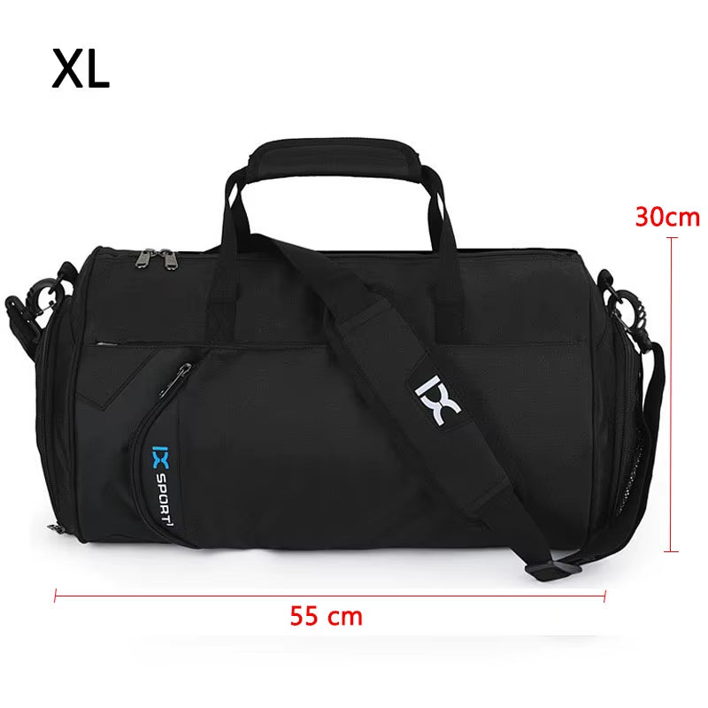 Versatile Large Gym Bag for Fitness and Travel - Waterproof Nylon Shoulder Bag for Shoes, Yoga, and Sports