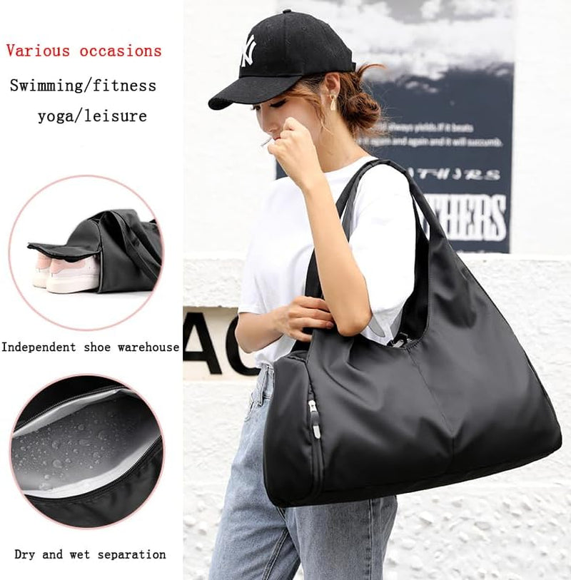 Versatile Gym Bag for Men and Women with Shoe Compartment & Wet Pocket - Perfect for Travel, Fitness, Swimming, and Yoga