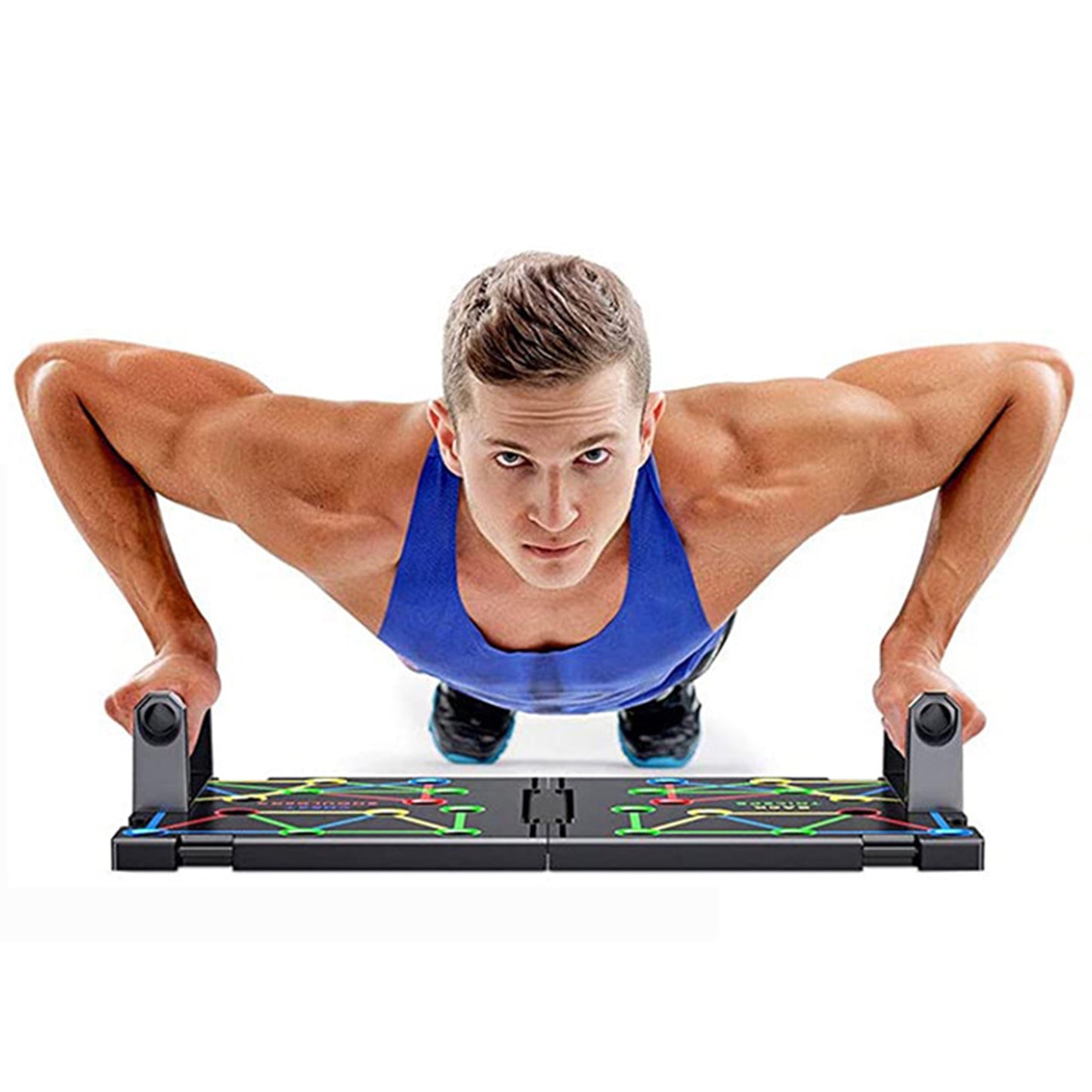 Transform Your Workout with the 9 in 1 Push-Up Rack Board System - Includes 2 Resistance Bands and Pilates Bars for Ultimate Muscle Building