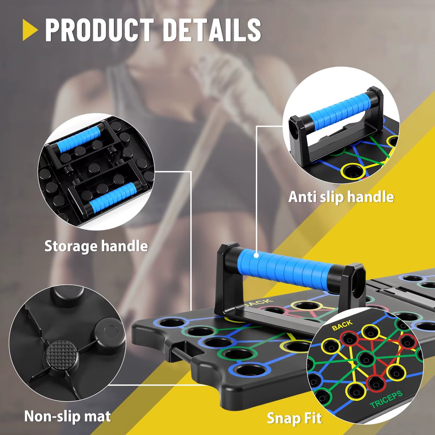 Transform Your Workout with the Foldable 24-in-1 Push-Up Board - The Ultimate Multi-Function Strength Training Equipment for Home Fitness