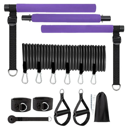 Versatile Pilates Bar Set - Enhance Your Fitness Routine with Yoga Chest Expansion and Tension Rope for Effective Stretching and Strength Training