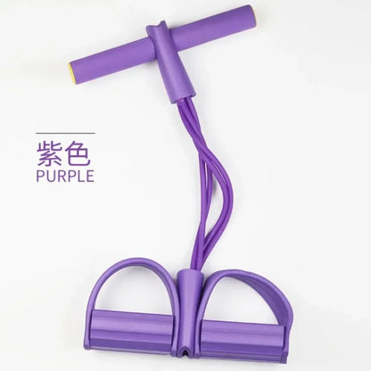 Elevate Your Workout with the Multifunctional 4-Tube Elastic Yoga Pedal Puller Resistance Band for Total Body Toning and Flexibility