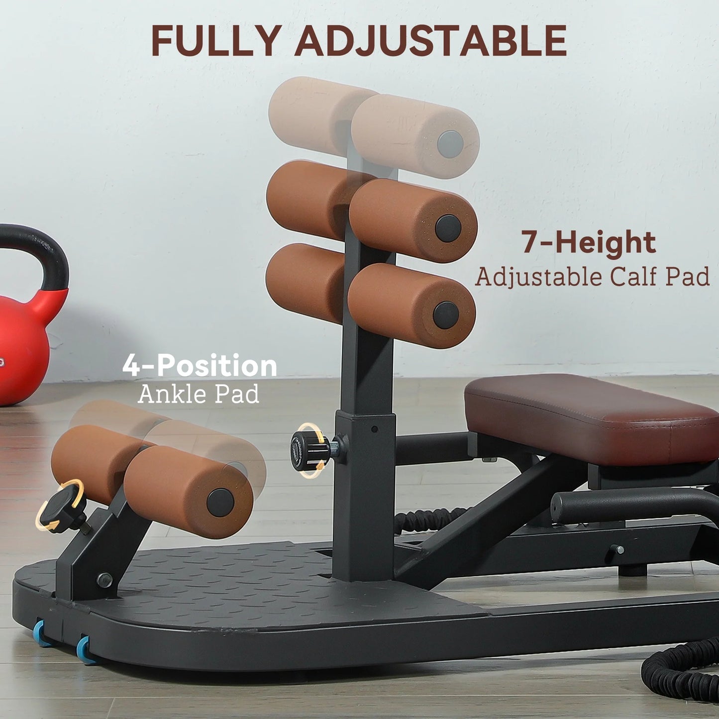 Maximize Your Workout with the Foldable Sissy Squat Machine & Push-Up Stand - Perfect for Building Muscle in Black