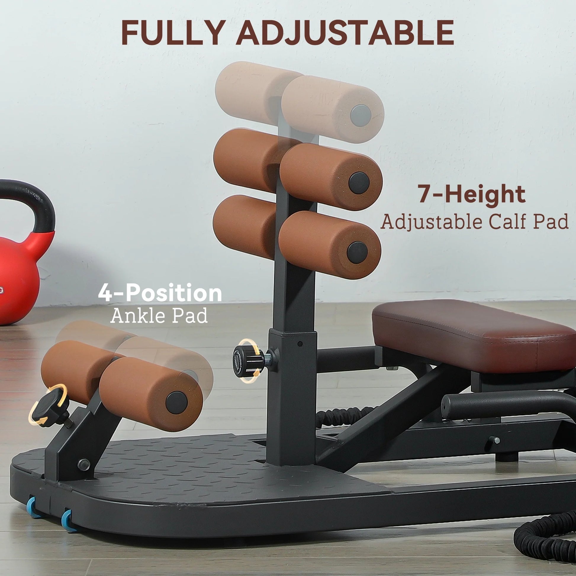Maximize Your Workout with the Foldable Sissy Squat Machine & Push-Up Stand - Perfect for Building Muscle in Black