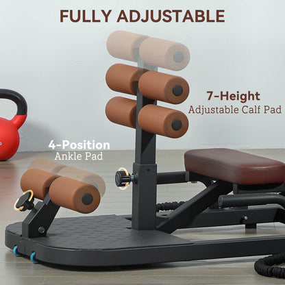 Maximize Your Workout with the Foldable Sissy Squat Machine & Push-Up Stand - Perfect for Building Muscle in Black