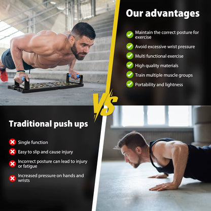 Transform Your Workout with the Foldable 24-in-1 Push-Up Board - The Ultimate Multi-Function Strength Training Equipment for Home Fitness