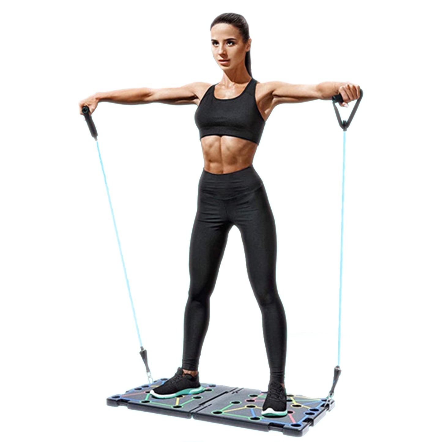 Transform Your Workout with the 9 in 1 Push-Up Rack Board System - Includes 2 Resistance Bands and Pilates Bars for Ultimate Muscle Building