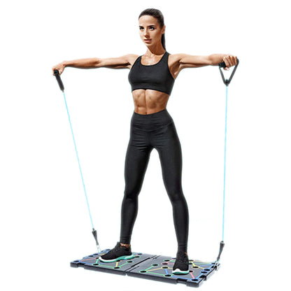 Transform Your Workout with the 9 in 1 Push-Up Rack Board System - Includes 2 Resistance Bands and Pilates Bars for Ultimate Muscle Building