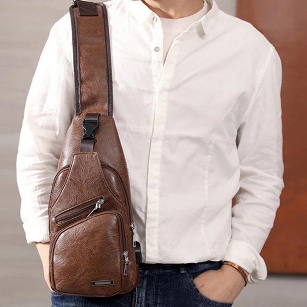 Stylish Men’s Chest Bag Pack - Ideal Travel Sport Shoulder Sling Backpack for Outdoor Adventures