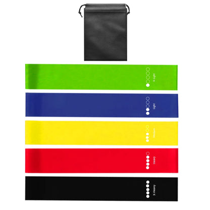Elevate Your Home Workouts with Our 5-Level Fitness Elastic Resistance Bands for Yoga, Pilates, and Strength Training