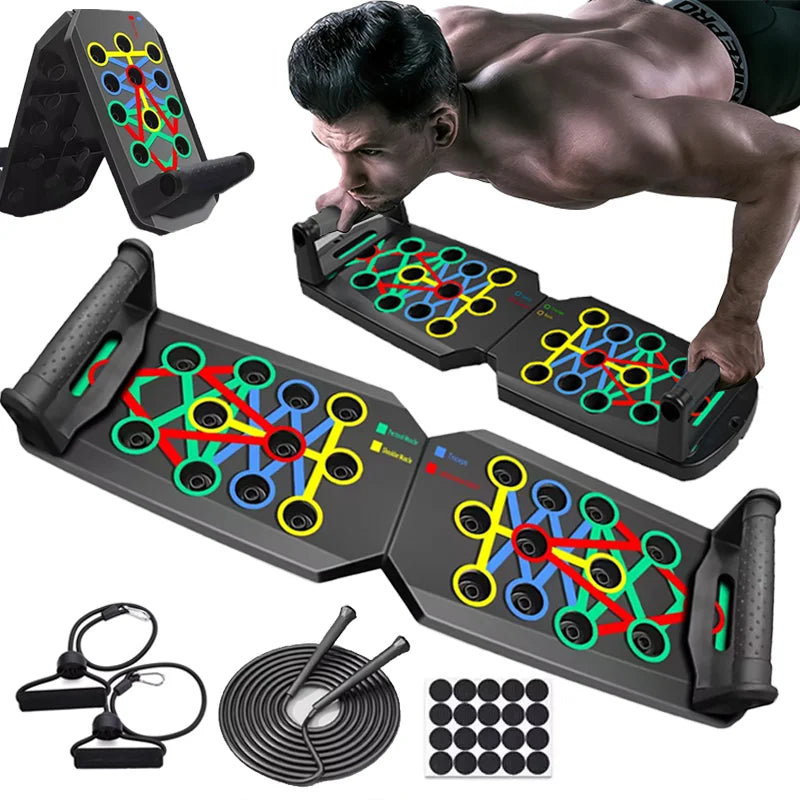Elevate Your Workout with the Portable Multifunctional Push-Up Board Set - Perfect for Chest, Abdomen, Arms, and Back Training!