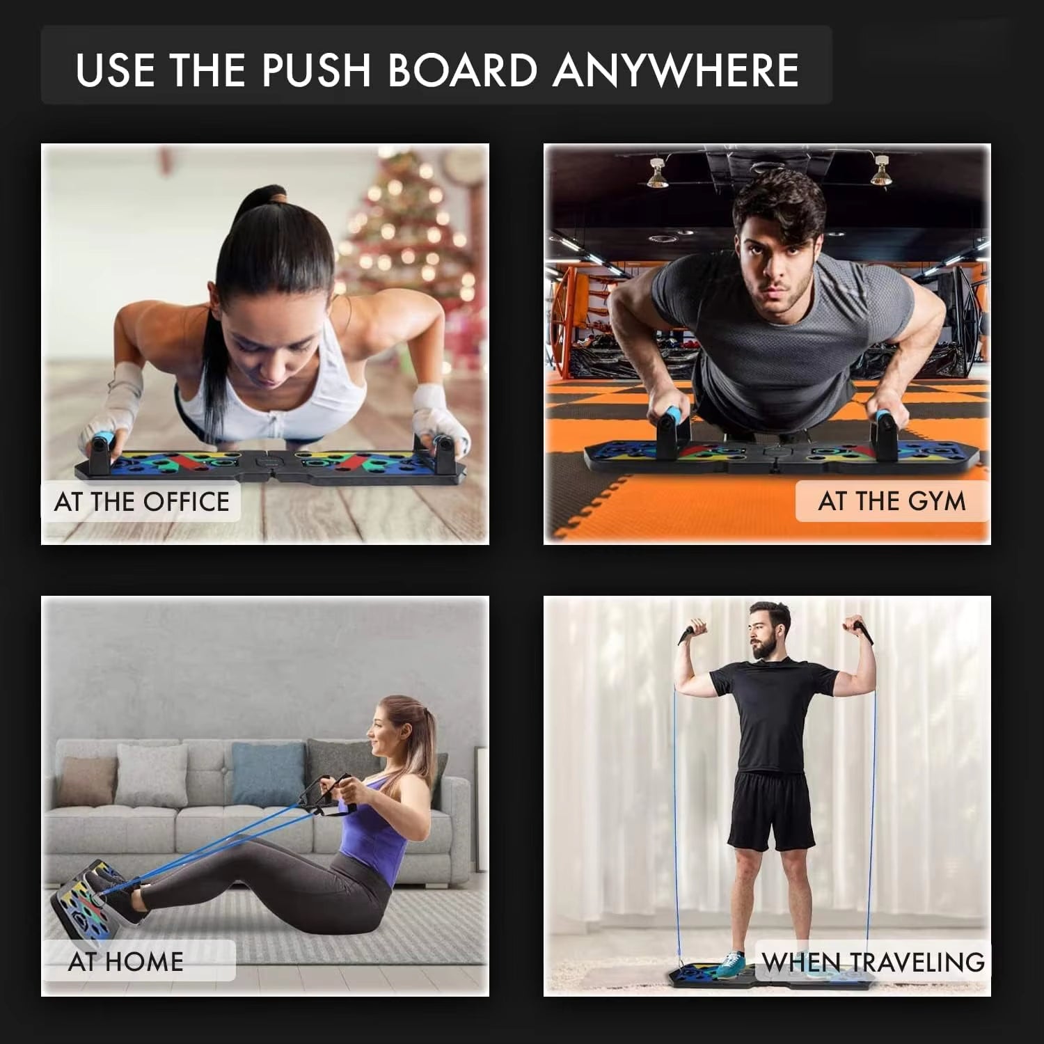 Elevate Your Workout with the Portable Multifunctional Push-Up Board Set - Perfect for Chest, Abdomen, Arms, and Back Training!