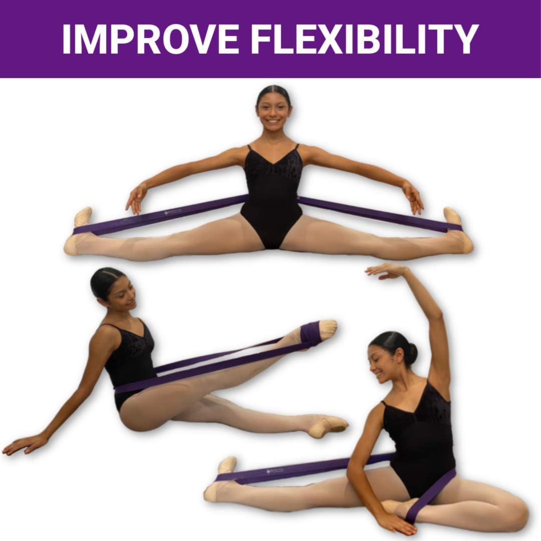 Elevate Your Dance Game: Premium Stretch Bands Set of 2 for Ballet, Gymnastics & More - Boost Flexibility, Strength & Technique - Includes Gift Box, Instruction Booklet & Carry Bag