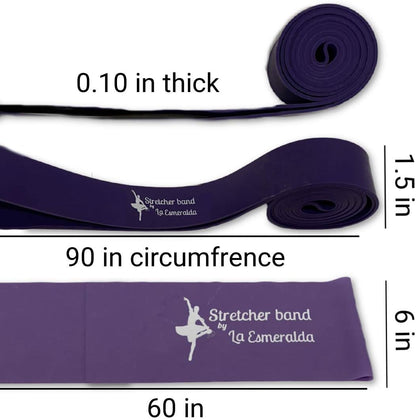 Elevate Your Dance Game: Premium Stretch Bands Set of 2 for Ballet, Gymnastics & More - Boost Flexibility, Strength & Technique - Includes Gift Box, Instruction Booklet & Carry Bag