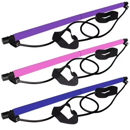 Elevate Your Fitness Routine with the Portable Pilates Bar Kit - Resistance Bands for Yoga, Stretching, and Sculpting