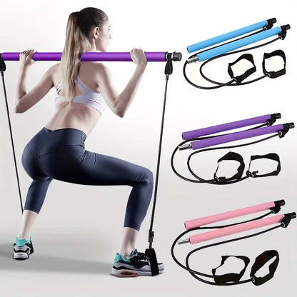 Elevate Your Fitness Routine with the Portable Pilates Bar Kit - Resistance Bands for Yoga, Stretching, and Sculpting