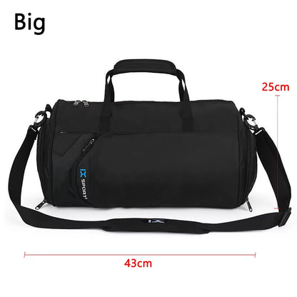 Versatile Large Gym Bag for Fitness and Travel - Waterproof Nylon Shoulder Bag for Shoes, Yoga, and Sports