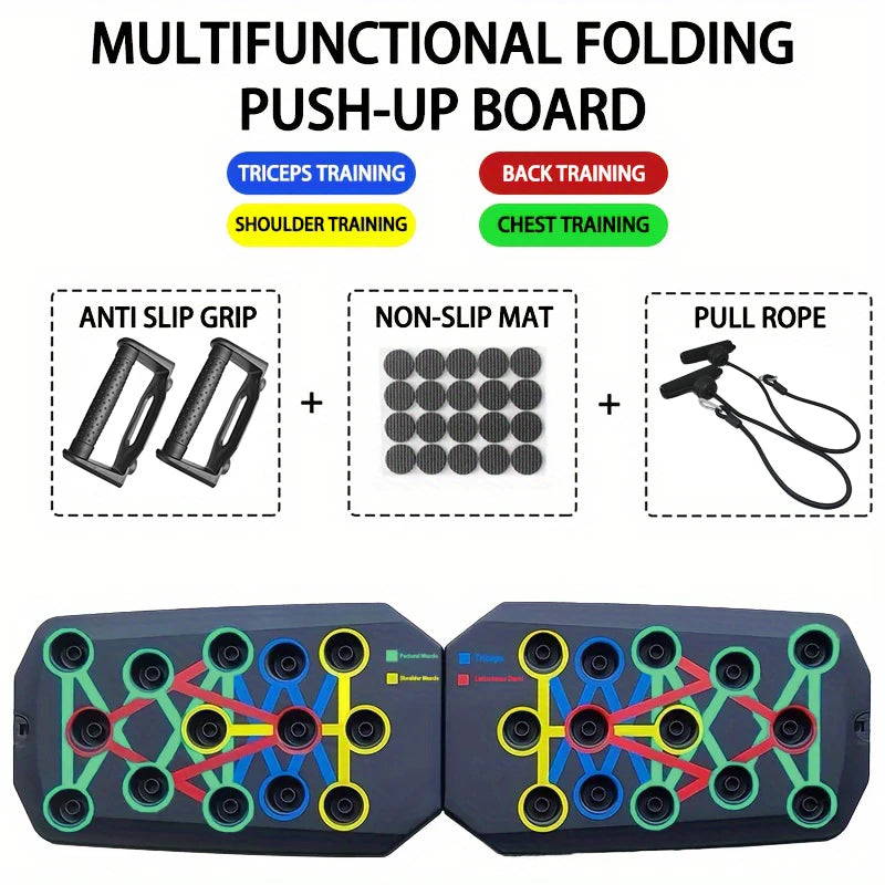Elevate Your Workout with the Portable Multifunctional Push-Up Board Set - Perfect for Chest, Abdomen, Arms, and Back Training!