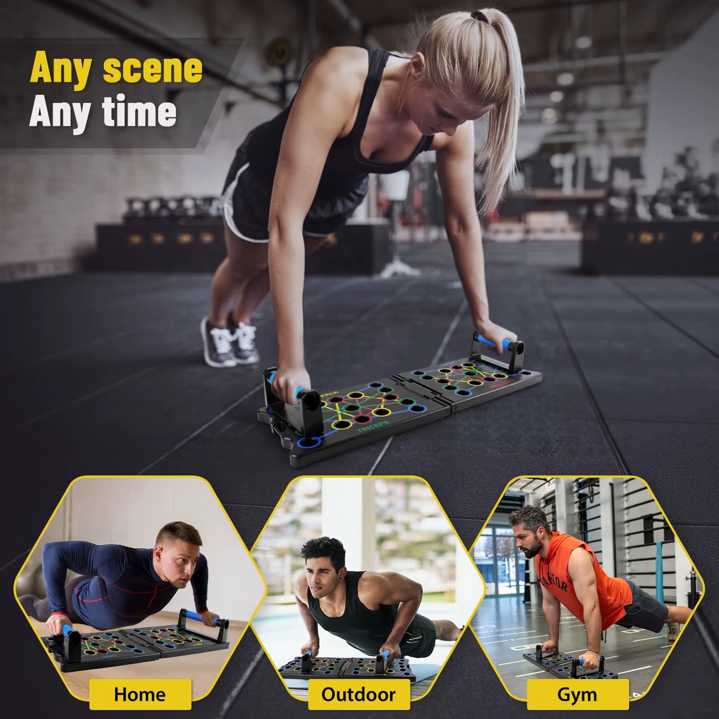 Transform Your Workout with the Foldable 24-in-1 Push-Up Board - The Ultimate Multi-Function Strength Training Equipment for Home Fitness