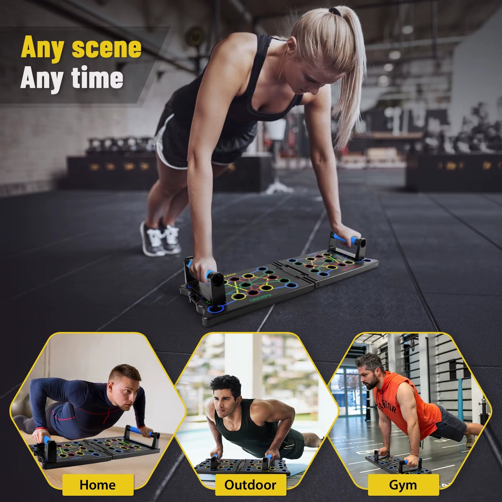 Transform Your Workout with the Foldable 24-in-1 Push-Up Board - The Ultimate Multi-Function Strength Training Equipment for Home Fitness