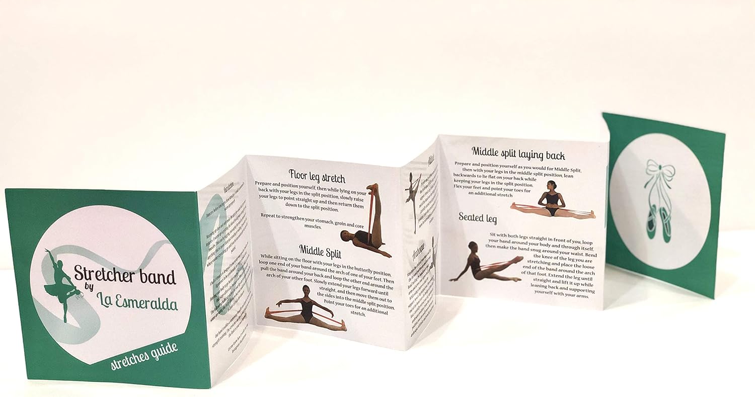 Elevate Your Dance Game: Premium Stretch Bands Set of 2 for Ballet, Gymnastics & More - Boost Flexibility, Strength & Technique - Includes Gift Box, Instruction Booklet & Carry Bag
