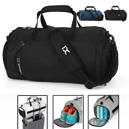 Versatile Large Gym Bag for Fitness and Travel - Waterproof Nylon Shoulder Bag for Shoes, Yoga, and Sports