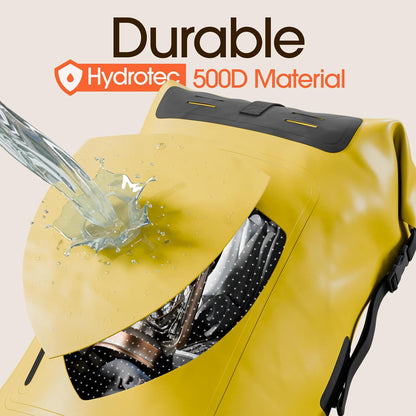 Ultimate Waterproof Backpack - Heavy Duty Roll-Top Hiking Bag with Cushioned Dry Bag and Phone Case