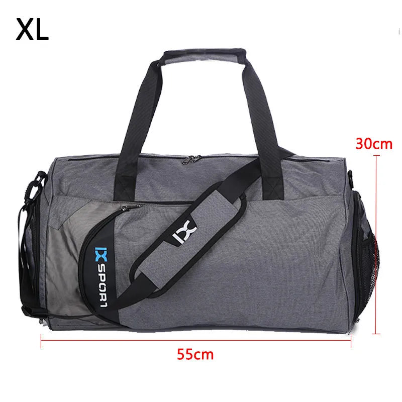 Versatile Large Gym Bag for Fitness and Travel - Waterproof Nylon Shoulder Bag for Shoes, Yoga, and Sports