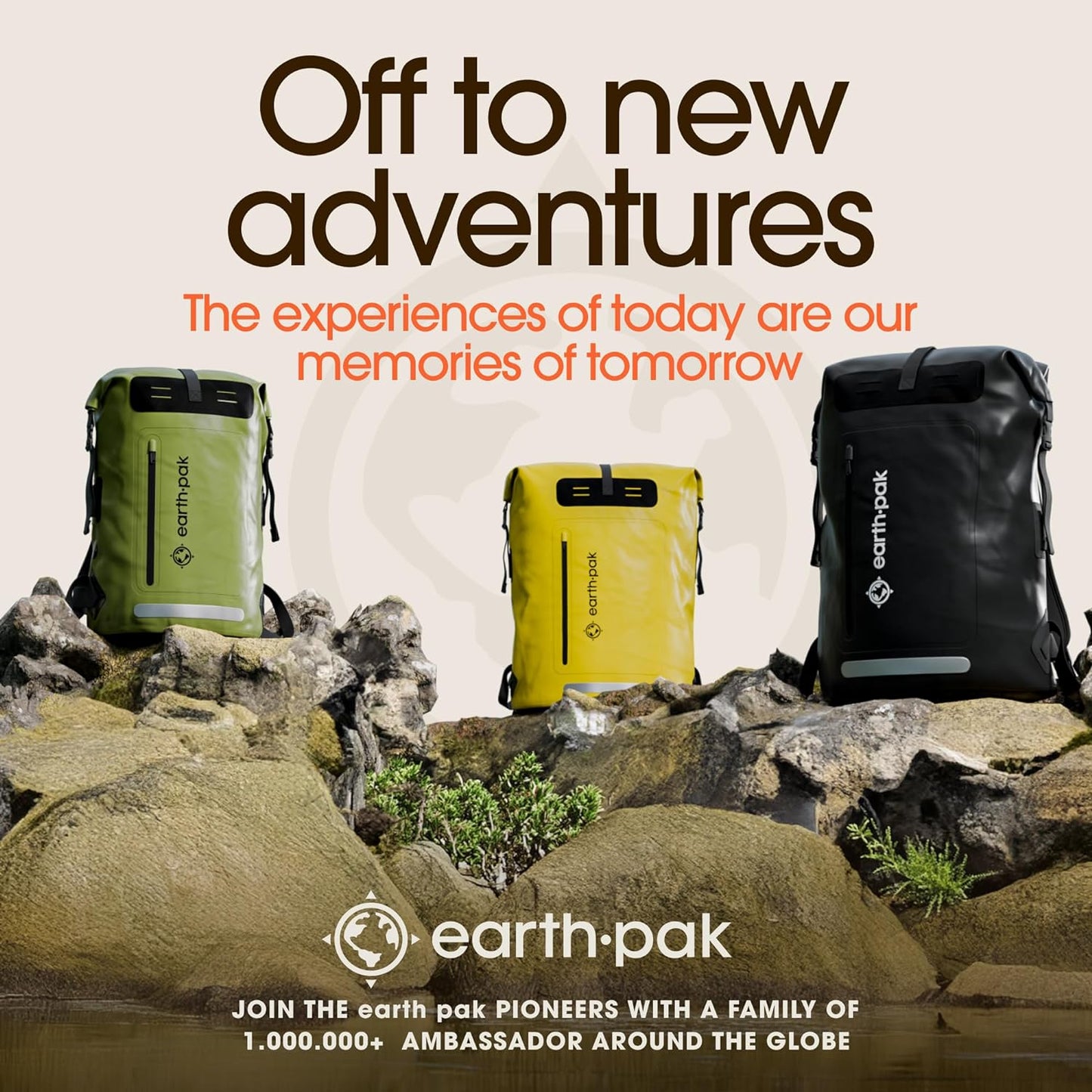 Ultimate Waterproof Backpack - Heavy Duty Roll-Top Hiking Bag with Cushioned Dry Bag and Phone Case