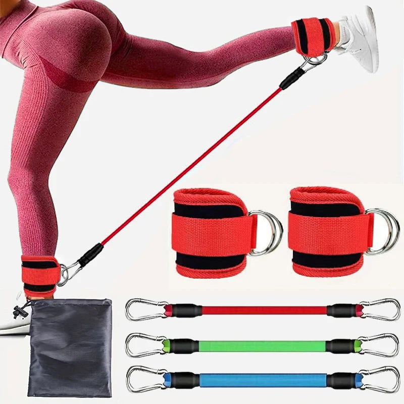 Ultimate Resistance Band Set with Ankle Straps – Elevate Your Workout Experience for Men and Women!