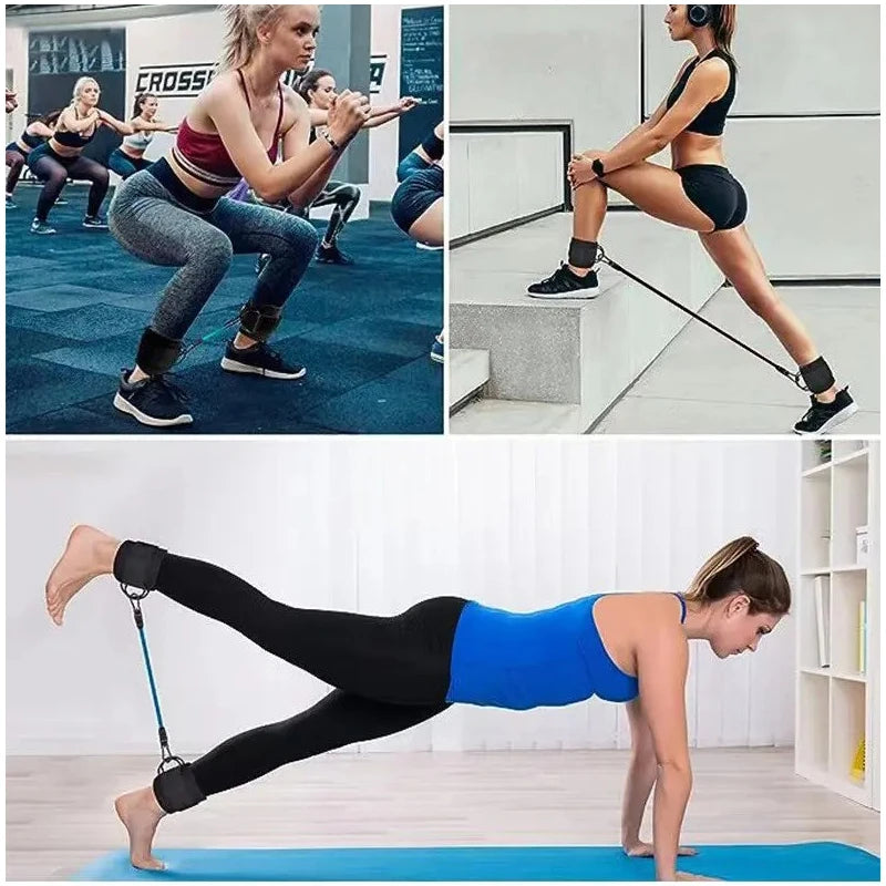 Ultimate Resistance Band Set with Ankle Straps – Elevate Your Workout Experience for Men and Women!