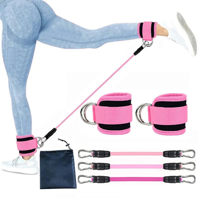 Ultimate Resistance Band Set with Ankle Straps – Elevate Your Workout Experience for Men and Women!