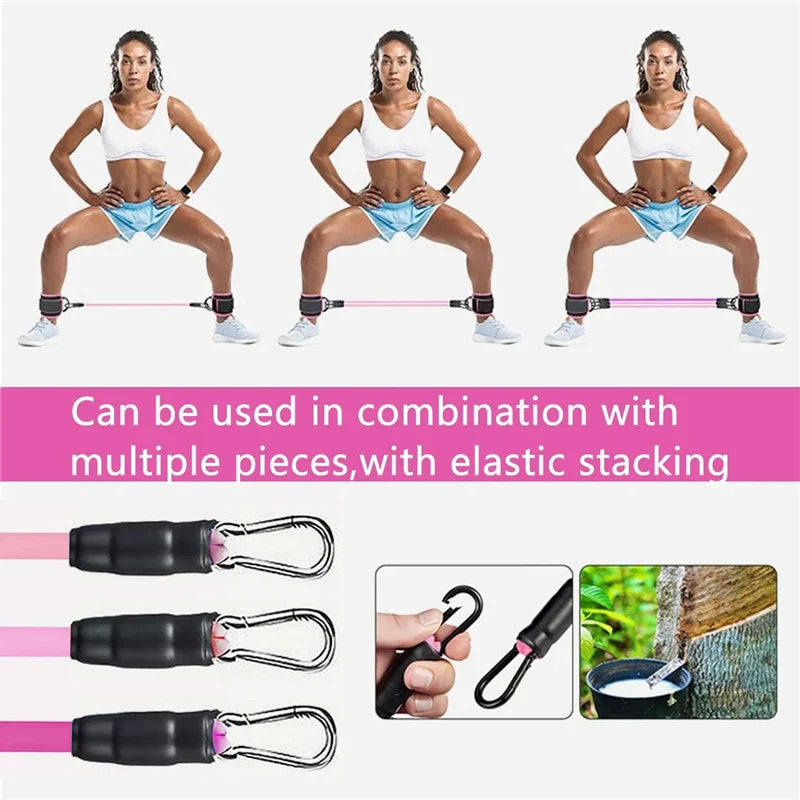 Ultimate Resistance Band Set with Ankle Straps – Elevate Your Workout Experience for Men and Women!
