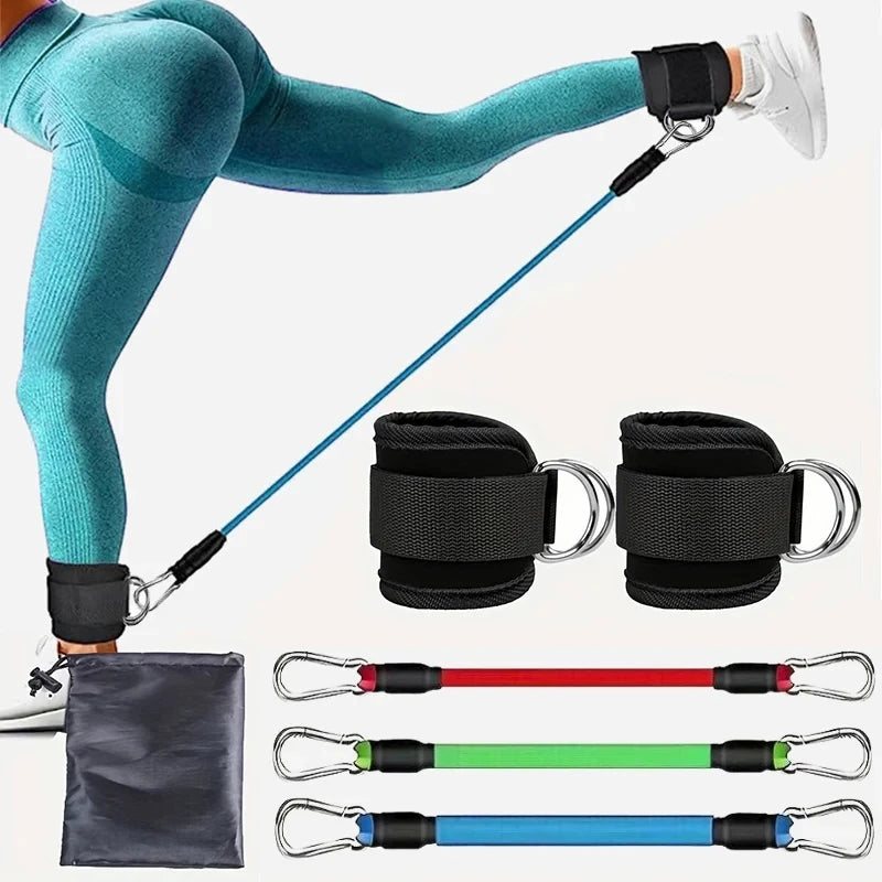 Ultimate Resistance Band Set with Ankle Straps – Elevate Your Workout Experience for Men and Women!