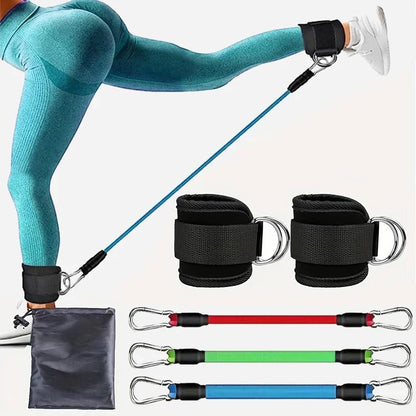 Ultimate Resistance Band Set with Ankle Straps – Elevate Your Workout Experience for Men and Women!