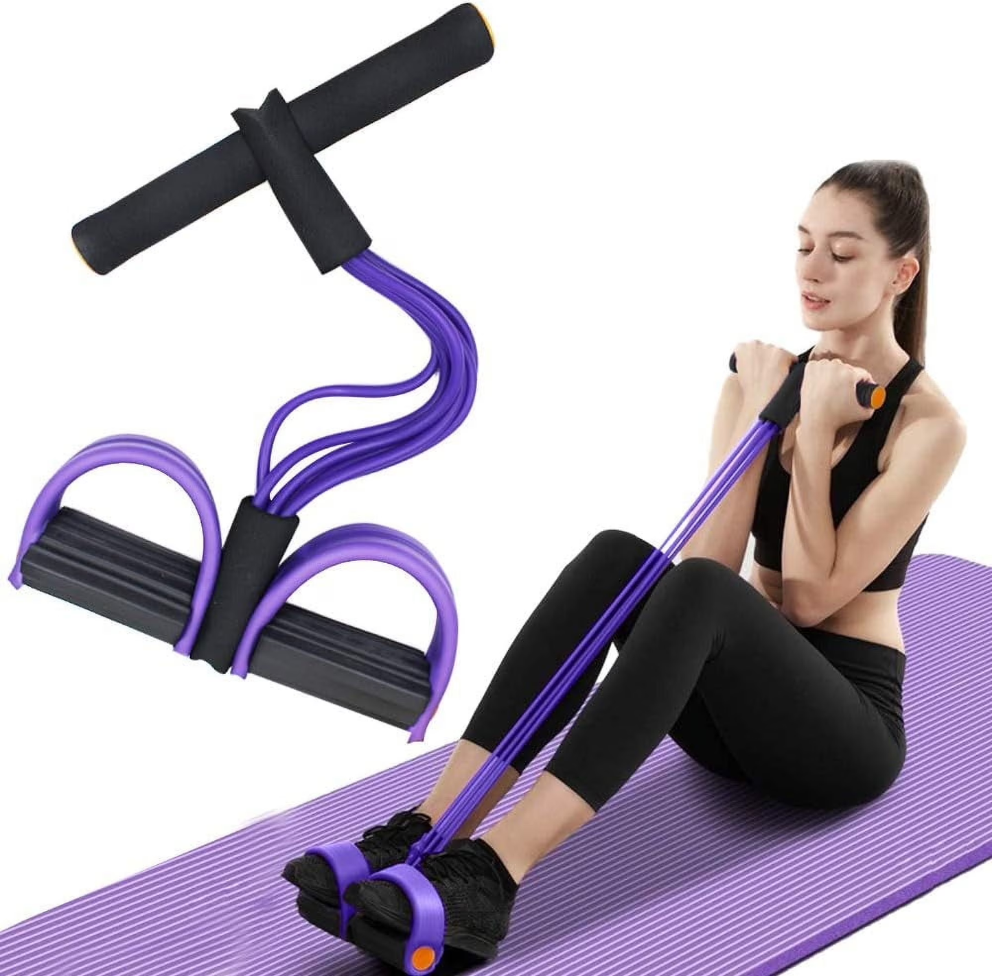 Transform Your Body with the Multifunctional 6-Tube Elastic Yoga Resistance Band - Perfect for Slimming and Strengthening!