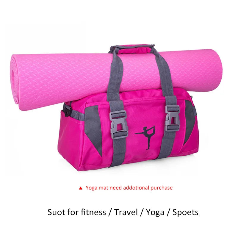 Versatile Waterproof Nylon Yoga and Gym Bag - Perfect for Fitness, Travel, and Outdoor Adventures!